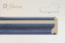 Azul entrecalle blanca filo plata